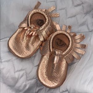 Freshly picked rose gold moccasins size 7